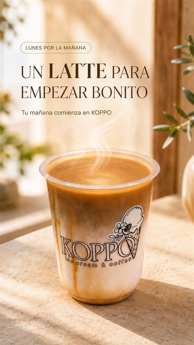 Latte KOPPO servido para llevar