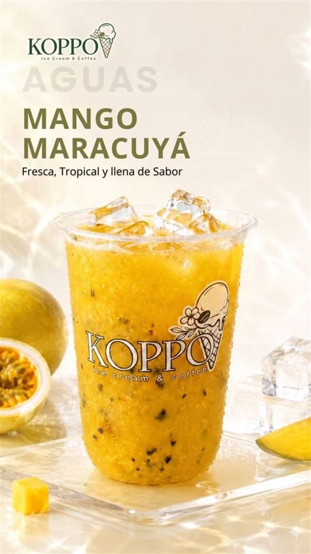 Agua fresca de mango con maracuyá KOPPO