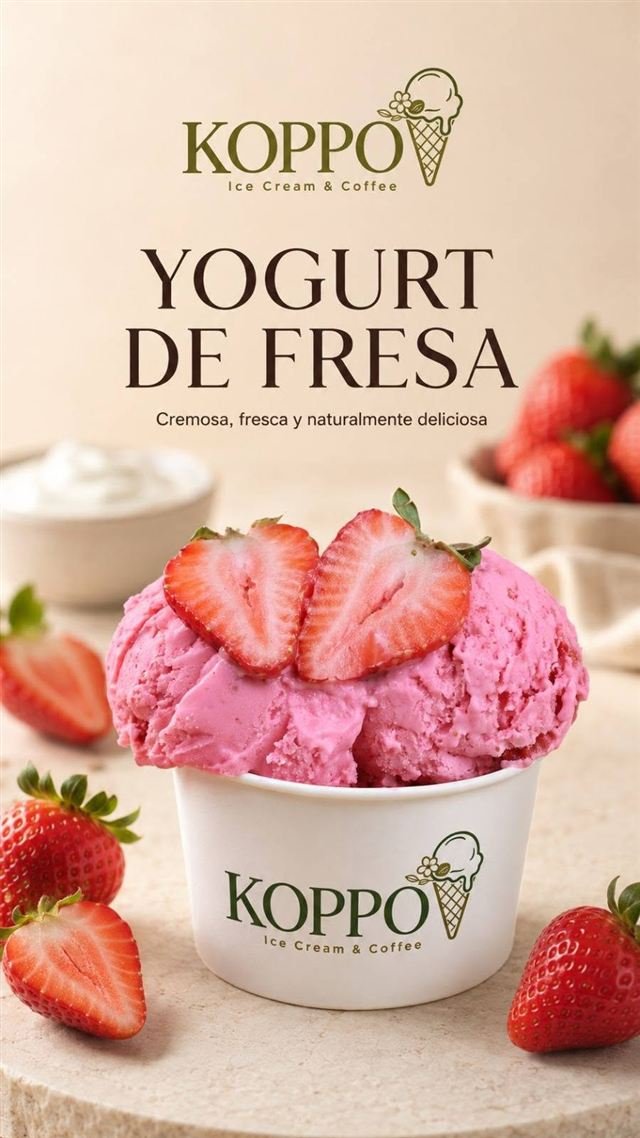 Nieve de yogurt de fresa KOPPO